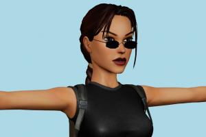 Lara Croft Lara-Croft, Lara, Croft, lara, Tomb-Raider, girl, female, woman, people, human, xna, characters, rigged